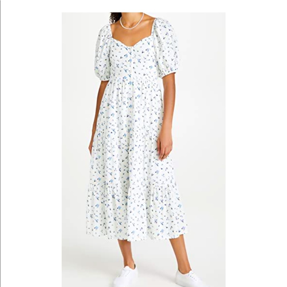 Rahi Nicola midi puff sleeve dress